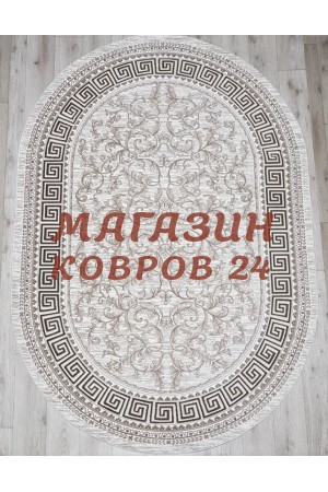 Турецкий ковер Sanat viscon 6321 Коричневый овал